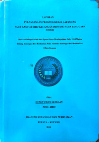 Image of Laporan PKL pada Biro Keu. Prov. NTT