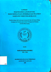 Image of Laporan PKL pada BPPP Kab. TTS