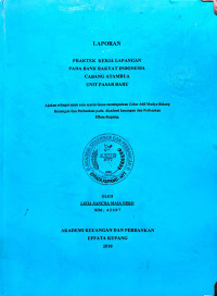 Image of Laporan PKL pada BRI Cab. Atb Unit Pasar B