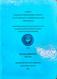 Image of Laporan PKL pada PT. BRI Cab. Kupang