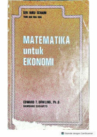 Image of Matematika Untuk Ekonomi