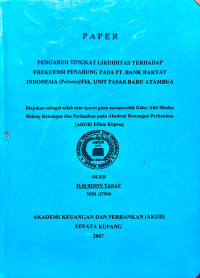 Image of Pengaruh Tingkat Likuiditas Terhadap Freksuensi