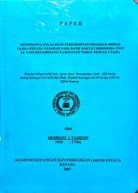 Image of Pentingnya Pelayanan Perkreditan Pinjaman Modal